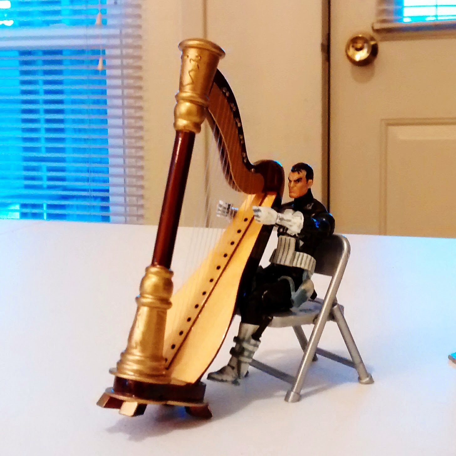 The Punisher can sit and play his harp after all!