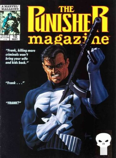 A well known cover of The Punisher Magazine.