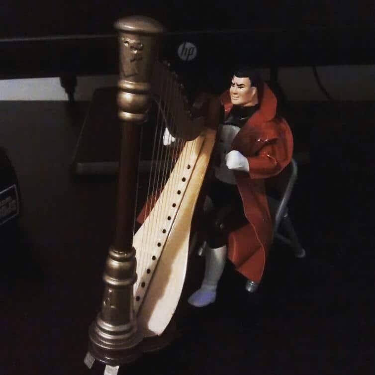The Punisher Enjoying His Harp.