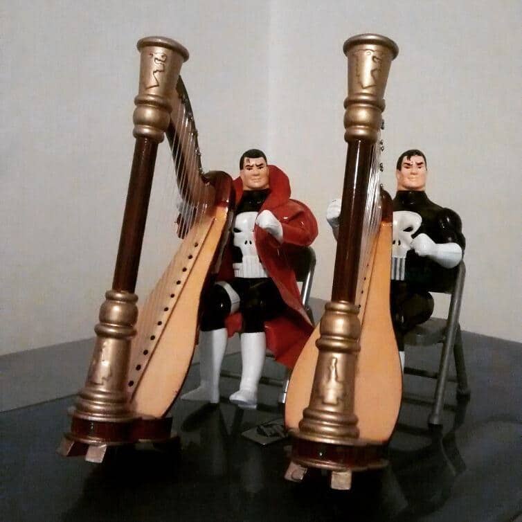 Playing a duet together.