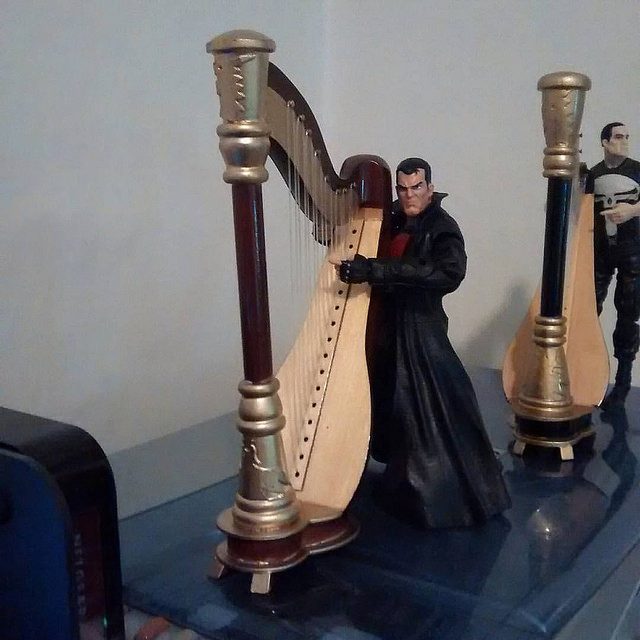 Here's the Thunderbolts Punisher performing harp songs.