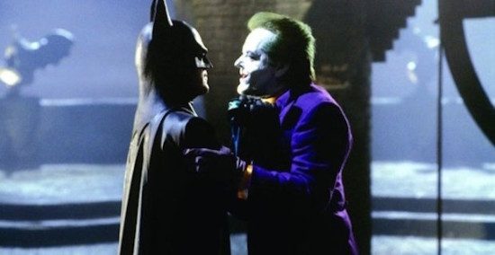 Michael Keaton and Jack Nicholson as Batman and The Joker