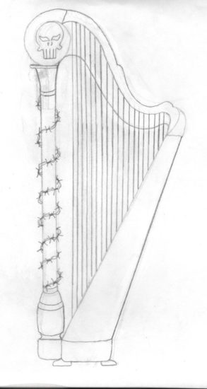 Punisher Harp Sketch.