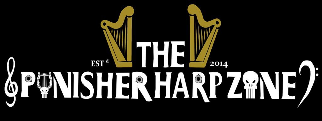 The Punisher Harp Zone Logo (dark)
