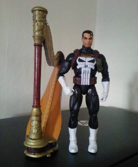 Jim Lee's Punisher posing with his harp.