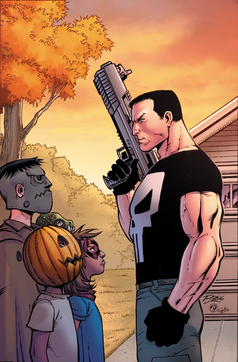 Punisher Celebrates Halloween.