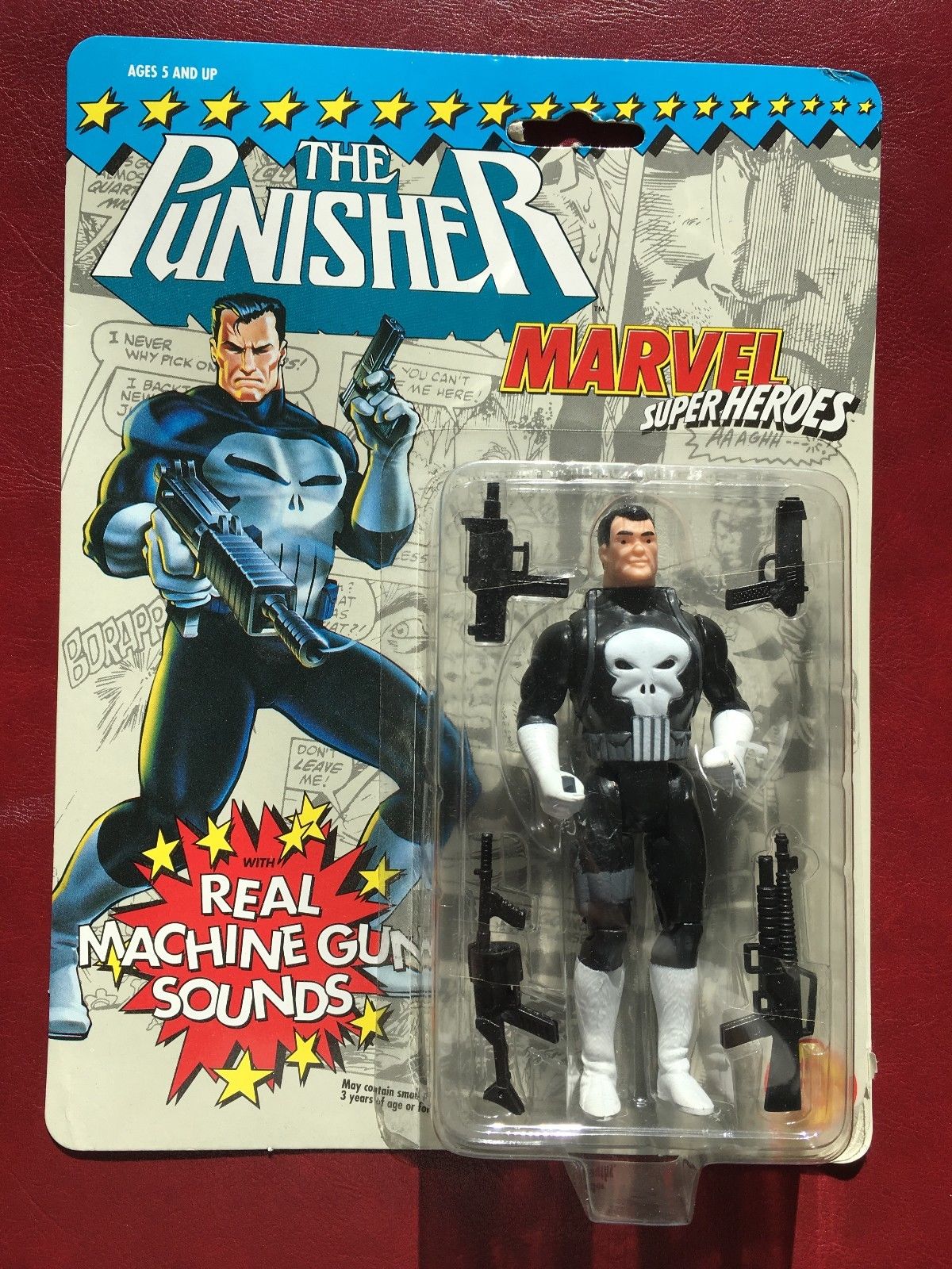 The Punisher machine gun figure from Toy Biz.