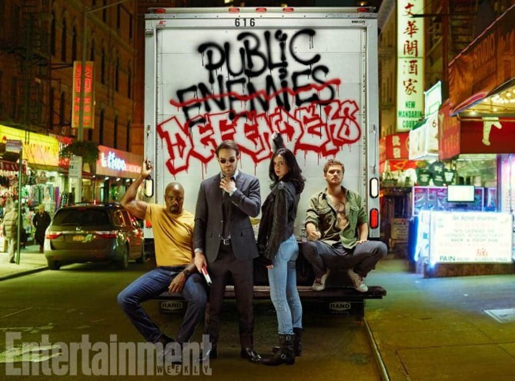 The Defenders! Photo by Entertainment Weekly.