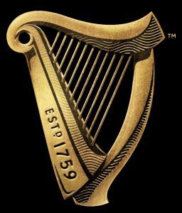 Guinness harp detail.