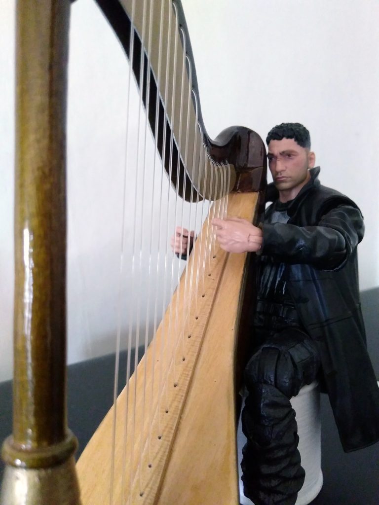 Jon Bernthal's Punisher performing harp music for the first time.