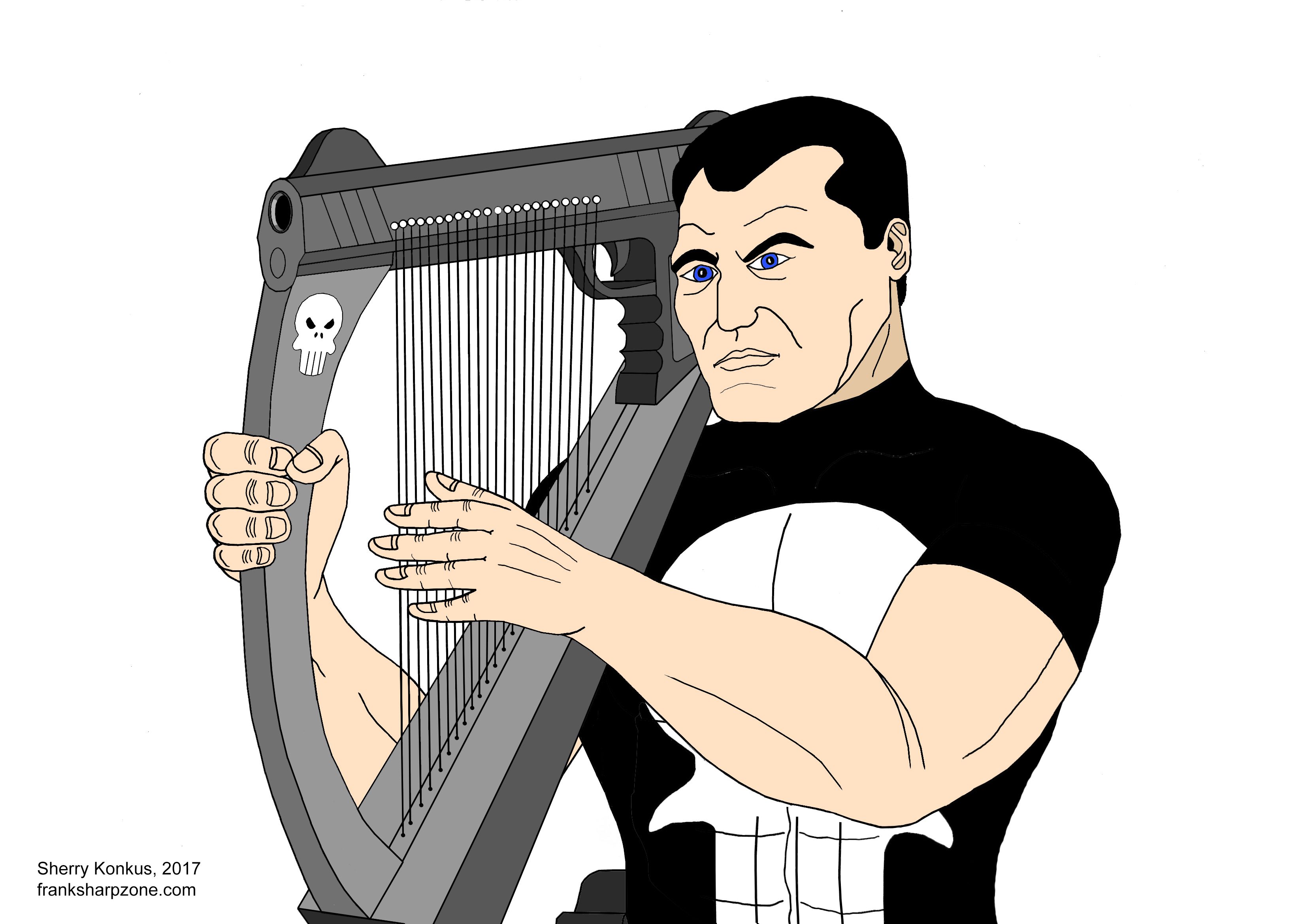 NEW PUNISHER HARP ART: The Song of Death