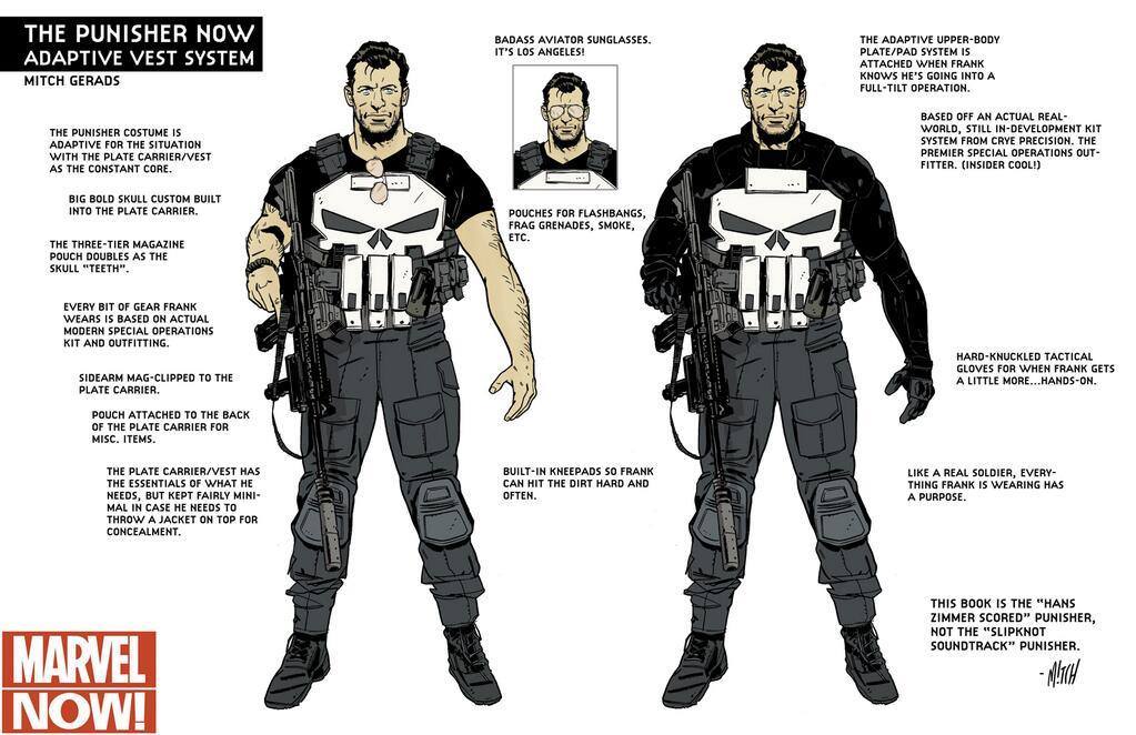 Mitch Gerad's concept of Frank's military outfit.