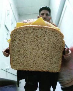 Frank finally gets his sandwich!