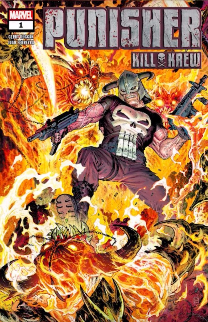 Epic Cover to Punisher Kill Krew by Tony Moore and Dean White. 